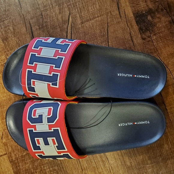 Tommy Hilfiger Destyn Womens Slides Sandal Red/Whi - Picture 2 of 8